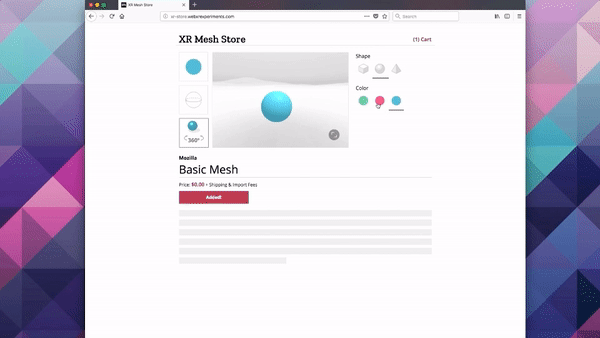 Page and Non-diegetic UI on Firefox for Mac